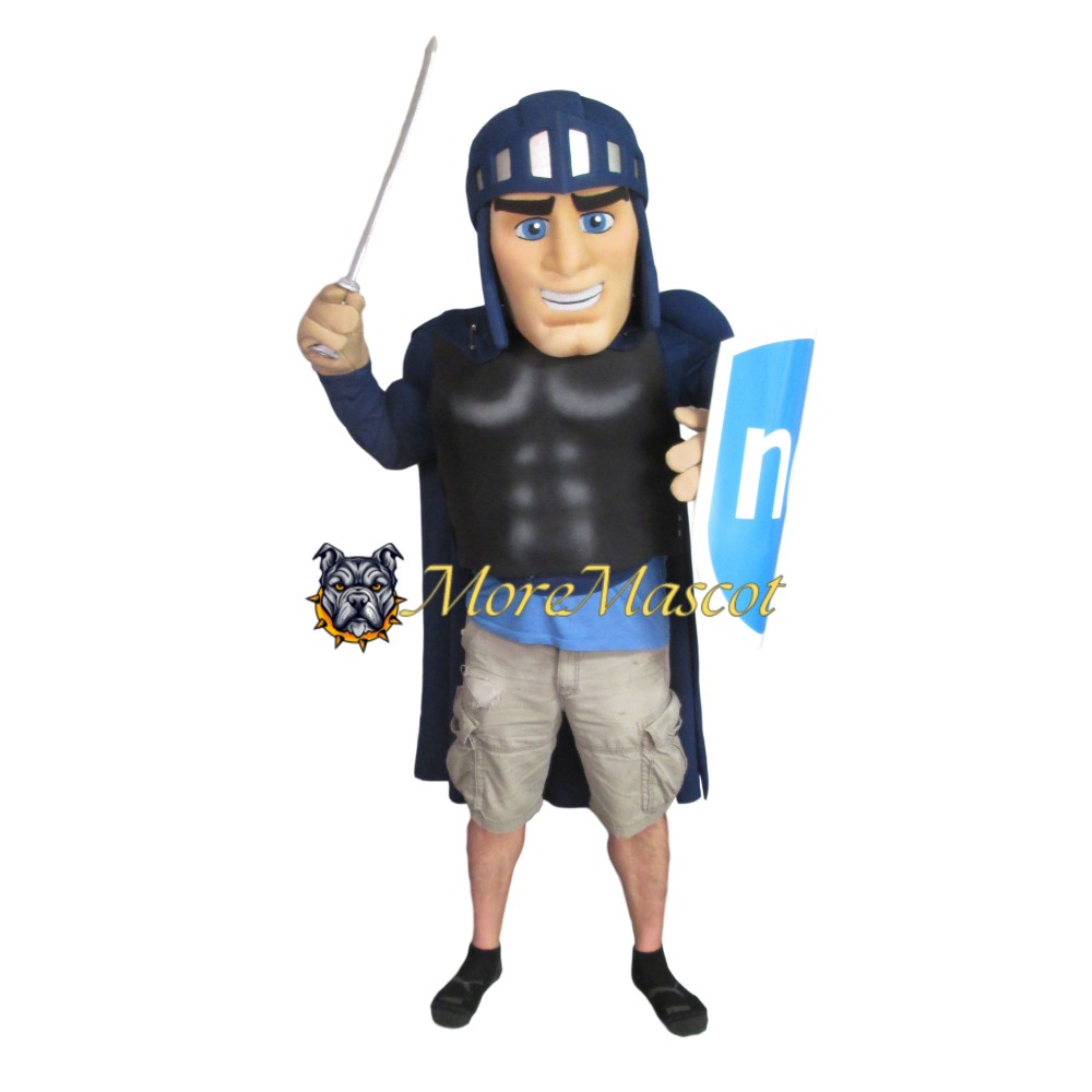 Blue Warrior Adult Mascot Costume
