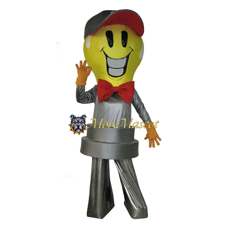 Happy Light Bulb Mascot Costume