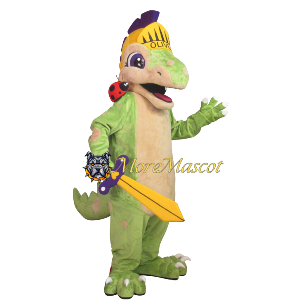 Knight Dinosaur Mascot Costume