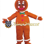 Happy Gingerbread Man Mascot Costume