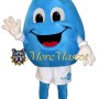 Blue Water Droplets Mascot Costume