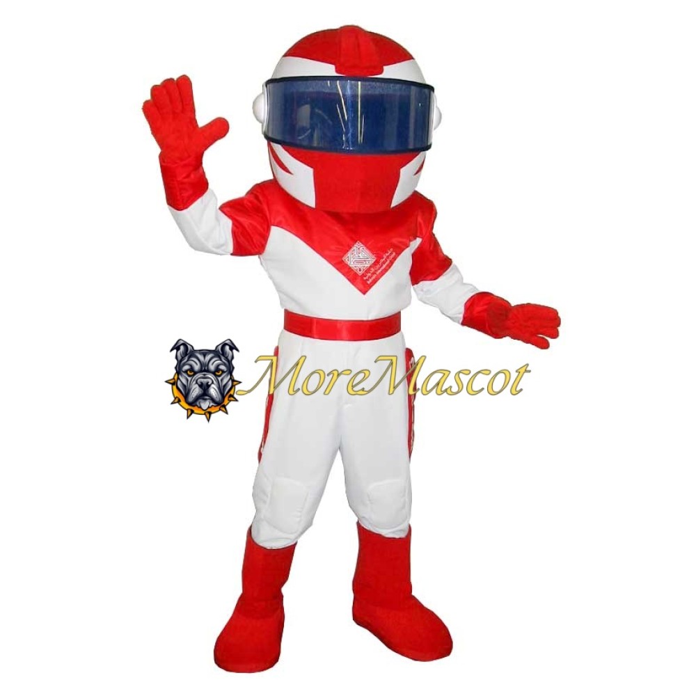 Friendly Racing Driver Mascot Costume
