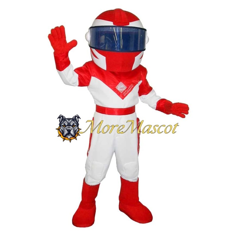 Friendly Racing Driver Mascot Costume