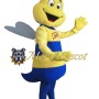 Cute Happy Bee Mascot Costume