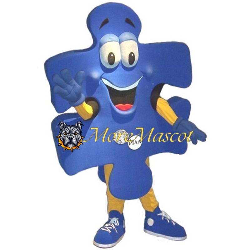Blue Jigsaw Mascot Costume