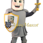 Gray Warrior Mascot Costume