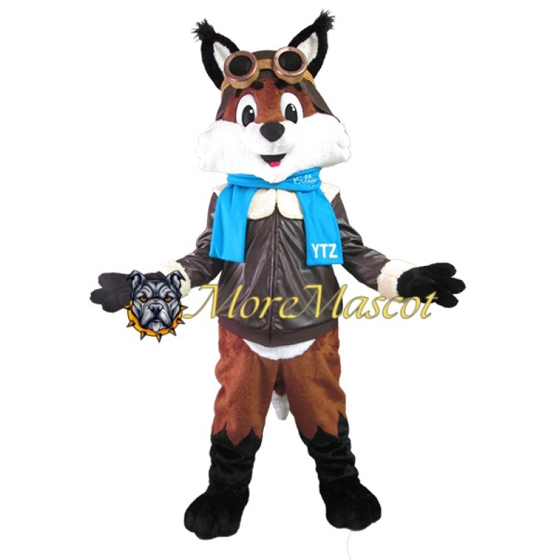 Pilot Fox Mascot Costume