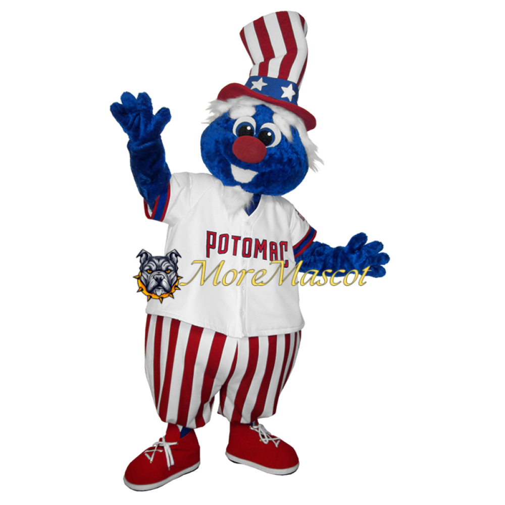 Friendly Blue Monster Mascot Costume