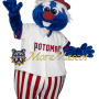 Friendly Blue Monster Mascot Costume