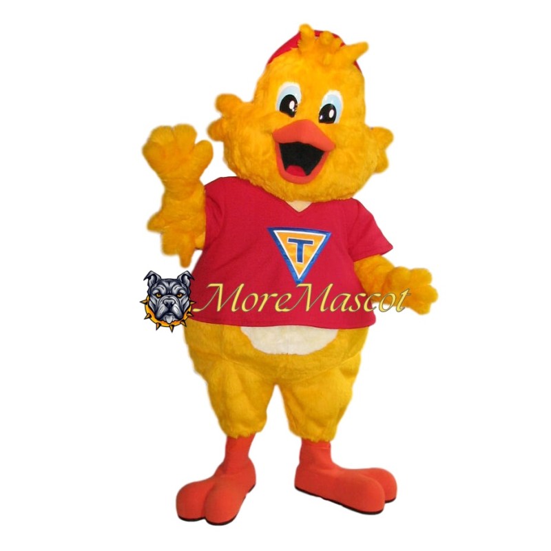 Power Yellow Chicken Mascot Costume