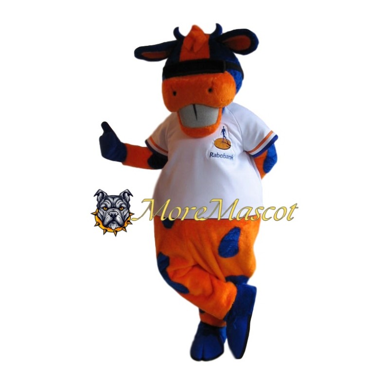 Orange Cattle Mascot Costume