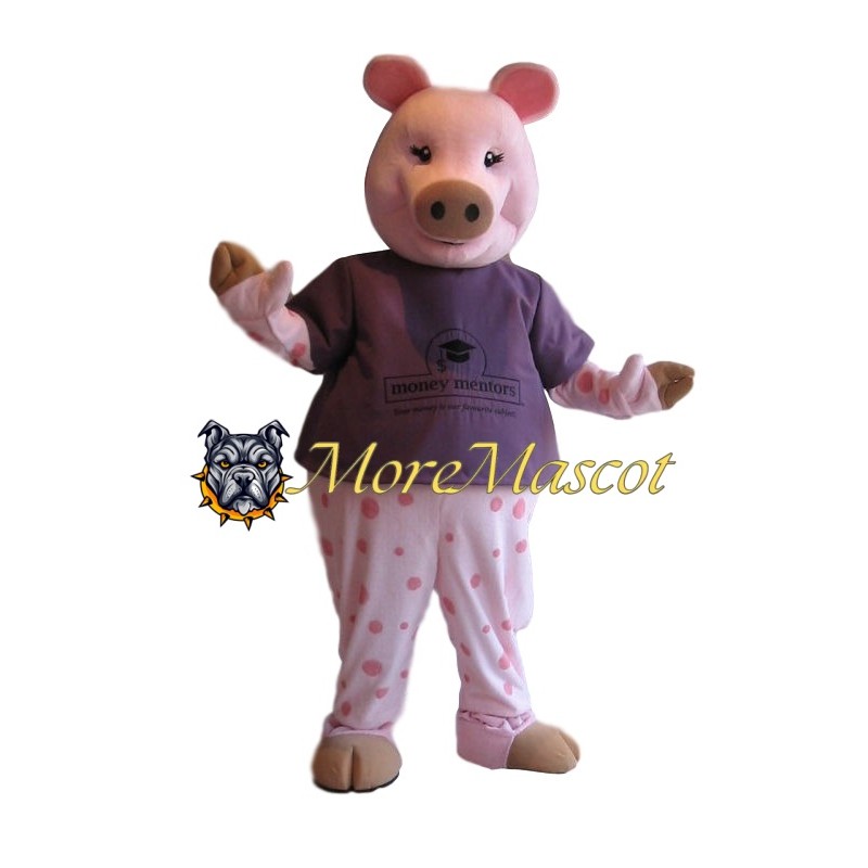 Cute Pink Pig Mascot Costume