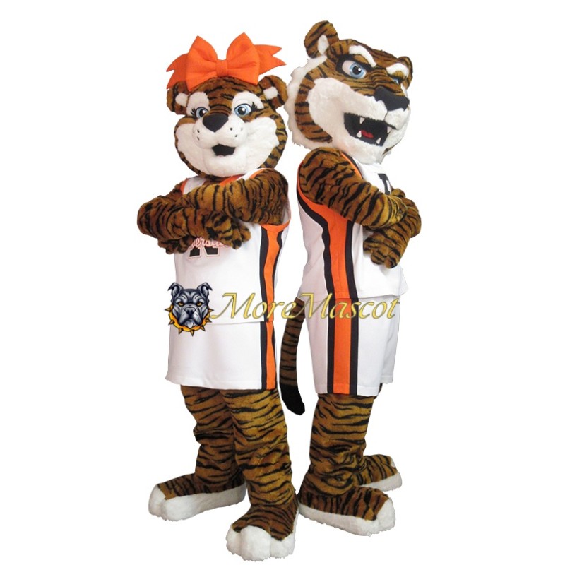 Sport Tiger Couple Mascot Costume