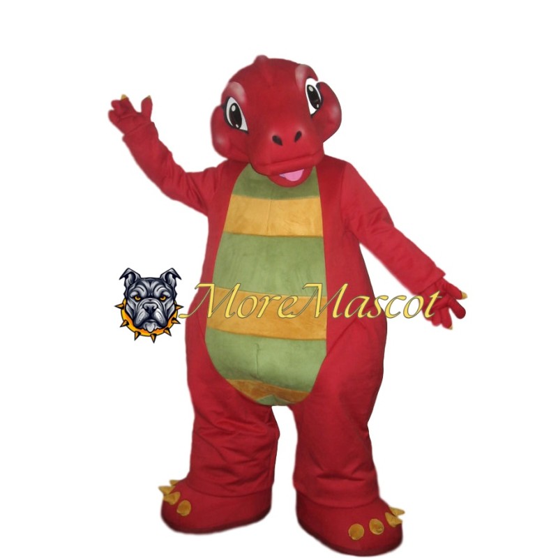 Red Dinosaur Mascot Costume