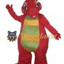 Red Dinosaur Mascot Costume