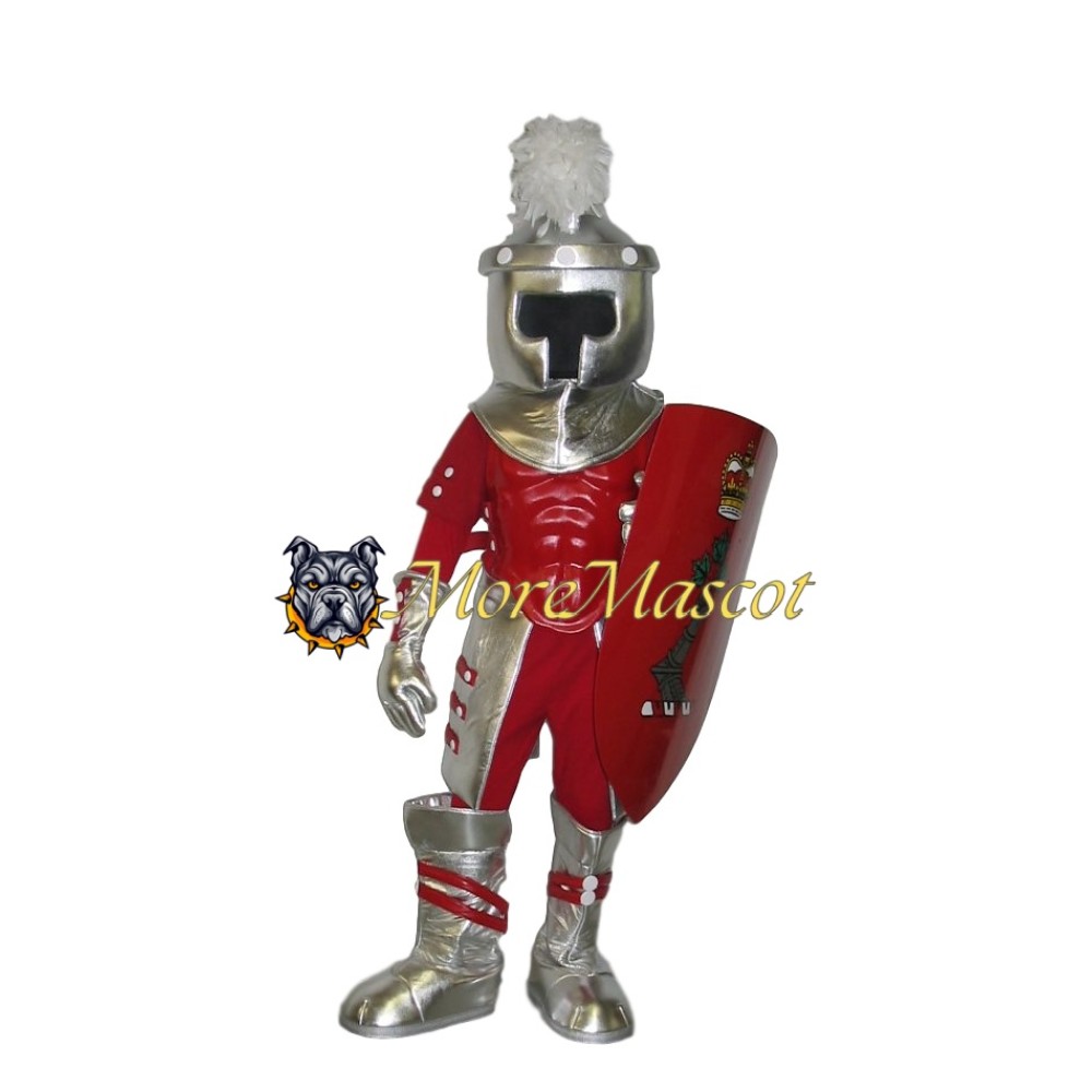 Red & Silver Warrior Mascot Costume