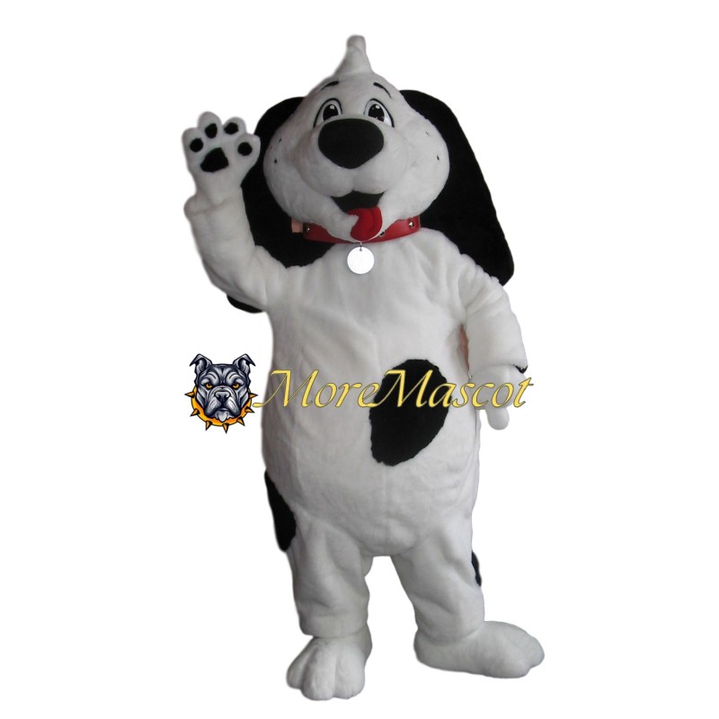 Superb White Dog Mascot Costume