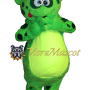 Soft Green Monster Mascot Costume