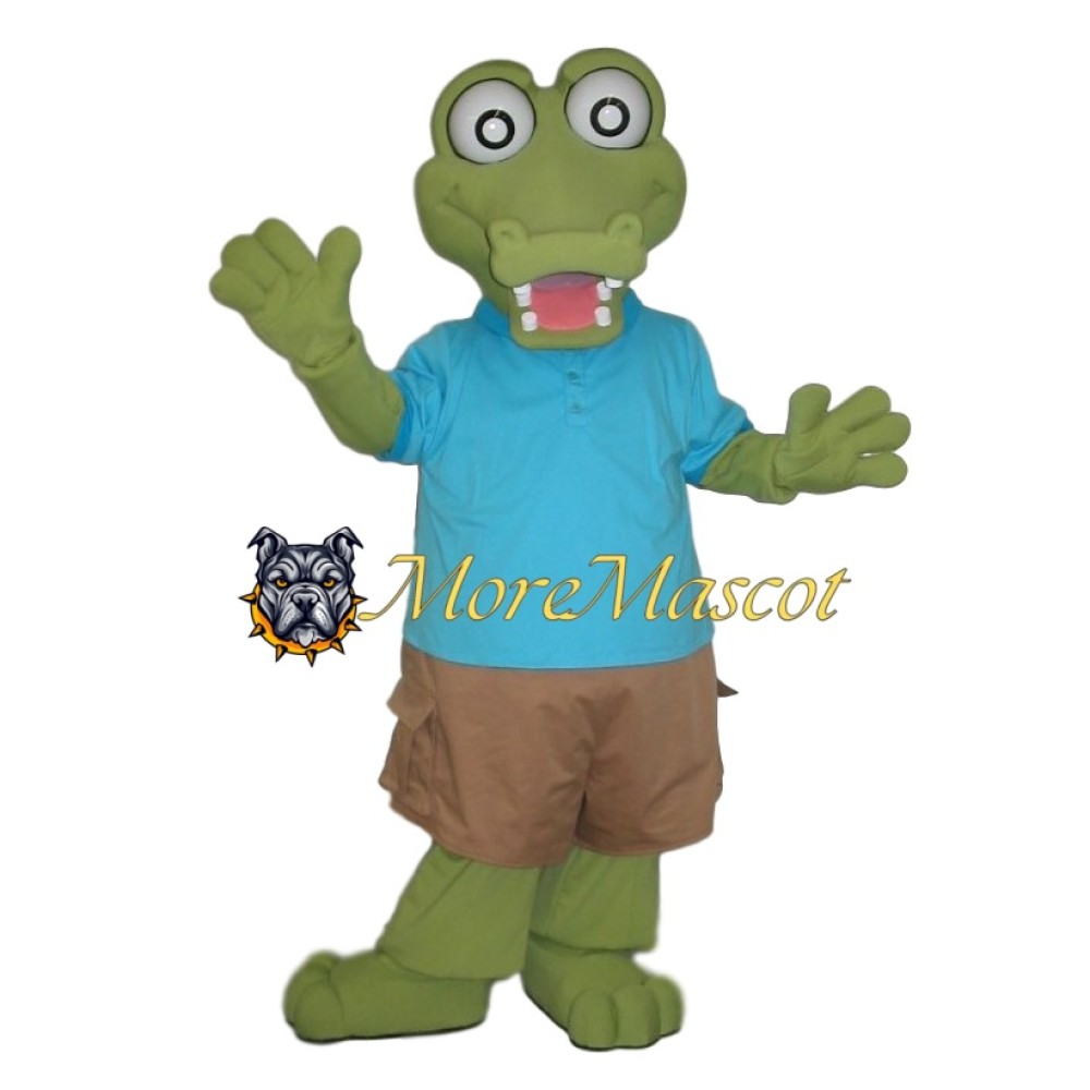 Funny Crocodile Boy Mascot Costume