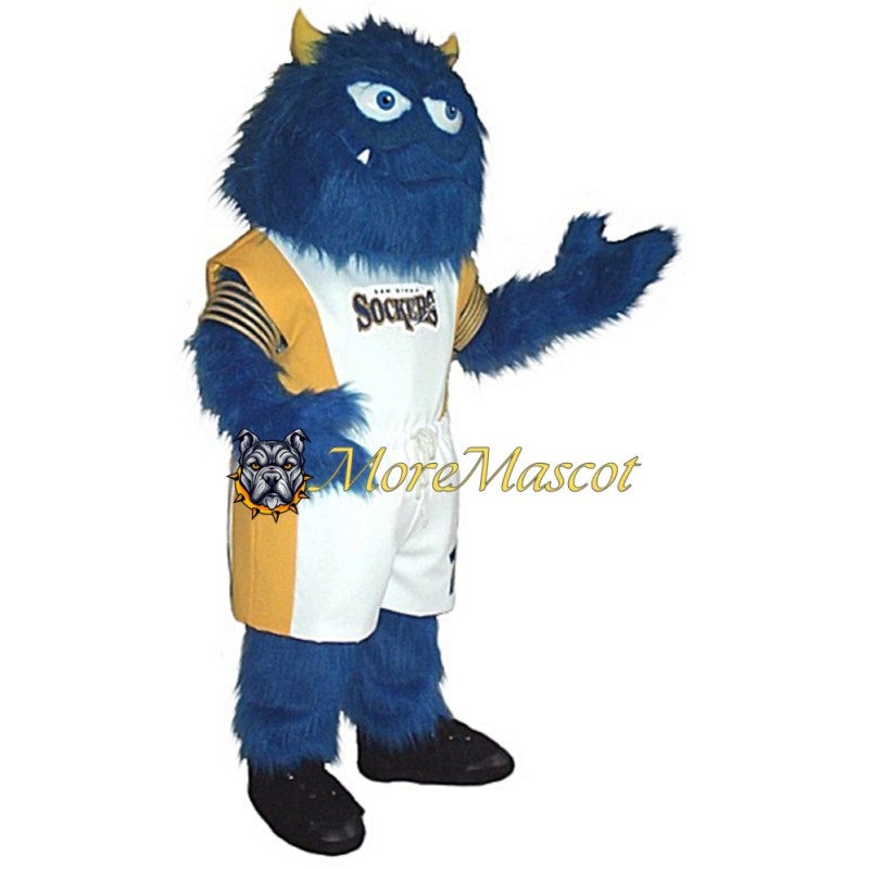 Plush Blue Monster Mascot Costume