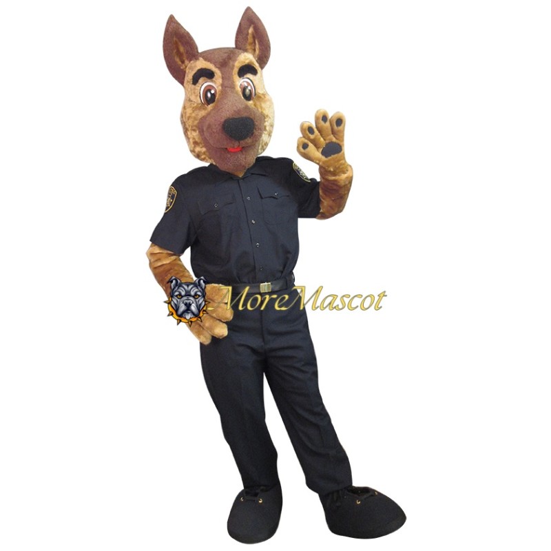 Soft Police Dog Mascot Costume