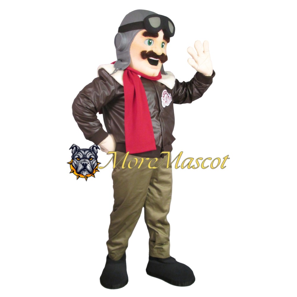 Military Pilot Mascot Costume