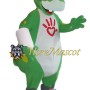 Funny Green Dinosaur Mascot Costume