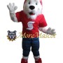 Adult White Dog Mascot Costume