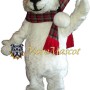 Friendly White Bear Mascot Costume
