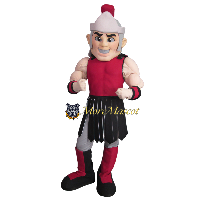 Red Muscle Warrior Mascot Costume