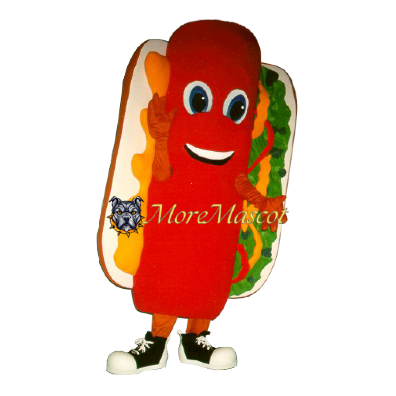 Happy Hot Dog Mascot Costume