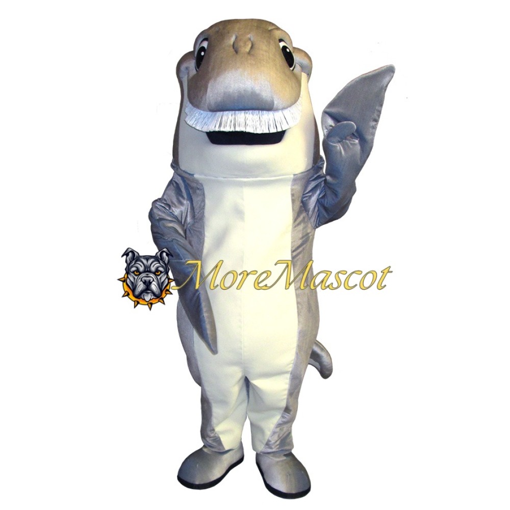 Gray Sea Fish Mascot Costume