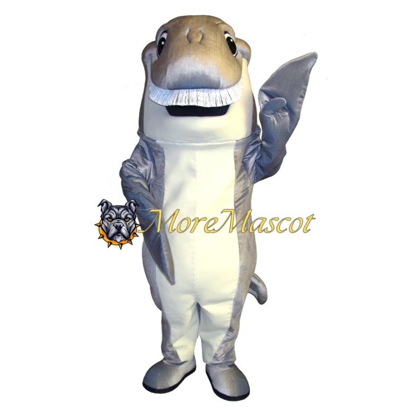 Gray Sea Fish Mascot Costume