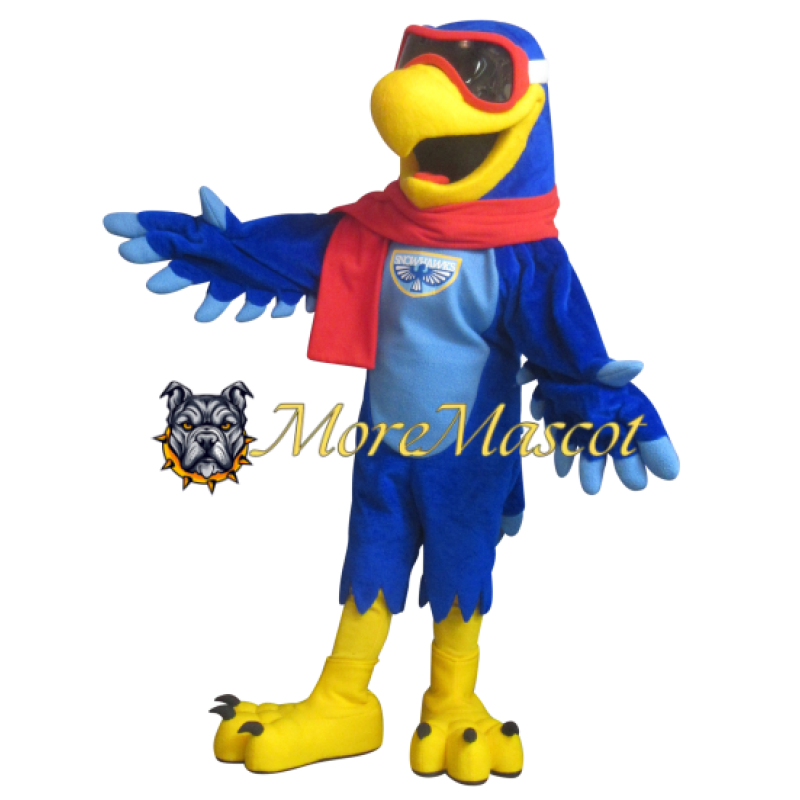 Cool Soft Blue Eagle Mascot Costume