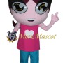 Cute Pink Girl Mascot Costume