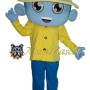 Happy Blue Boy Mascot Costume
