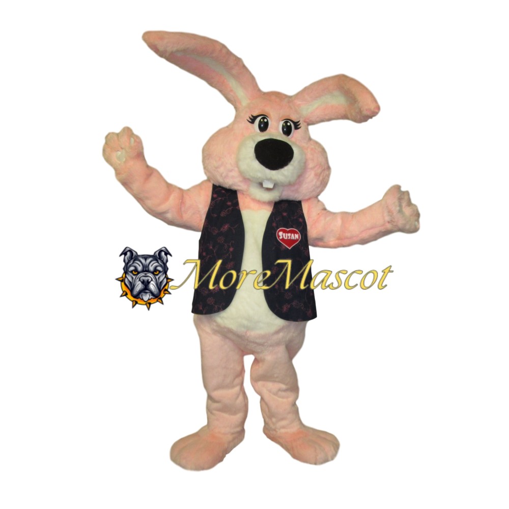 Easter Pink Rabbit Mascot Costume