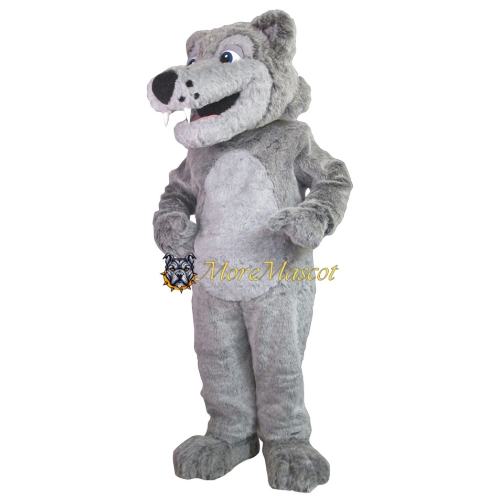 Superb Gray Wolf Mascot Costume