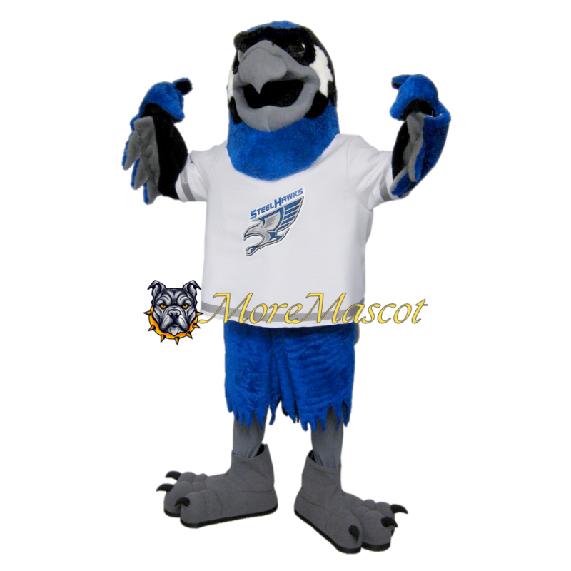 School Blue Hawk Mascot Costume