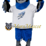 School Blue Hawk Mascot Costume