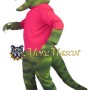 Realistic Green Dinosaur Mascot Costume