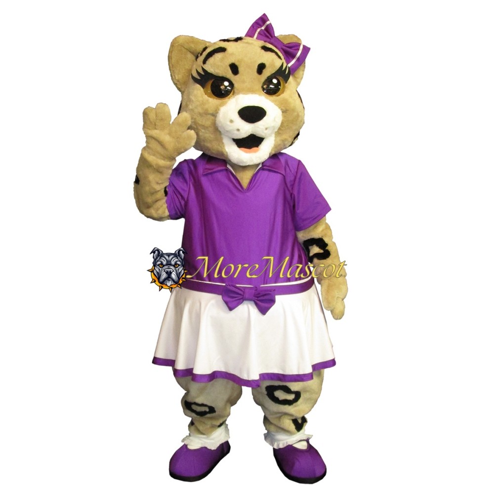 Female Brown Leopard Mascot Costume