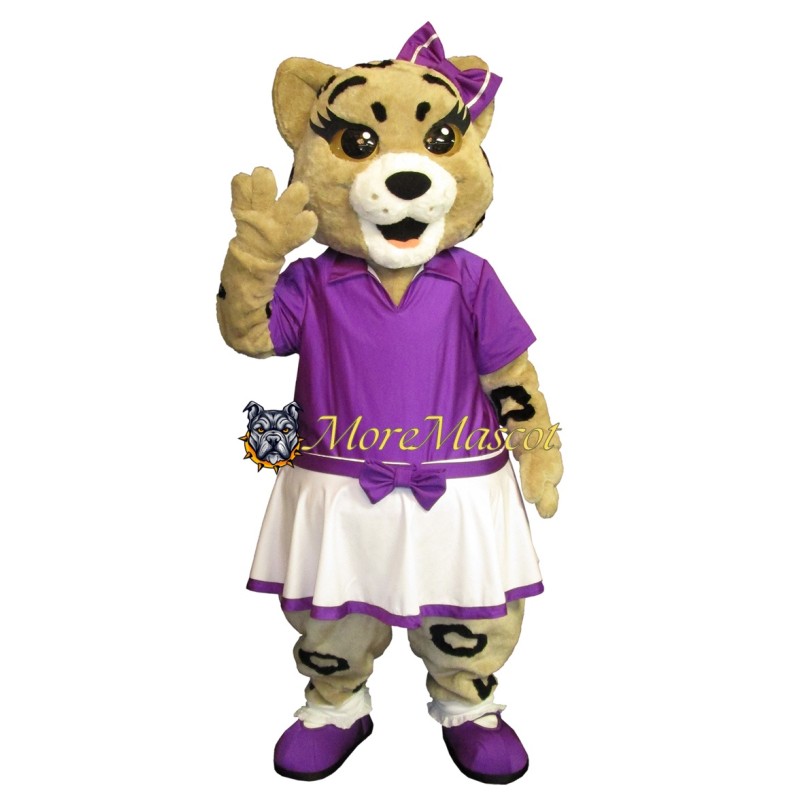 Female Brown Leopard Mascot Costume