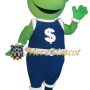 Cartoon Green Monster Mascot Costume
