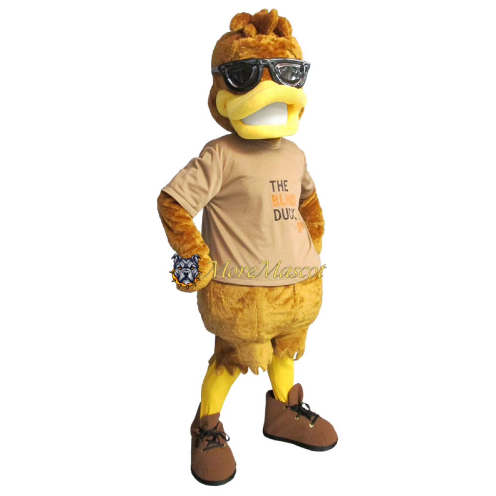 Cool Brown Duck Mascot Costume