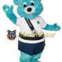 Safe Blue Bear Mascot Costume