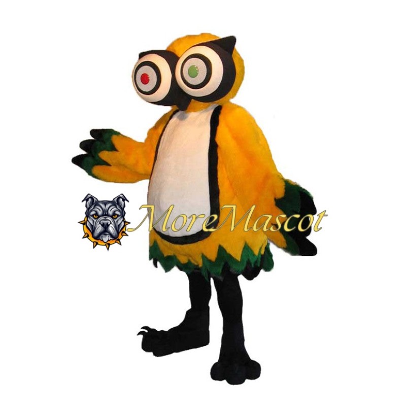 Yellow Owl Mascot Costume