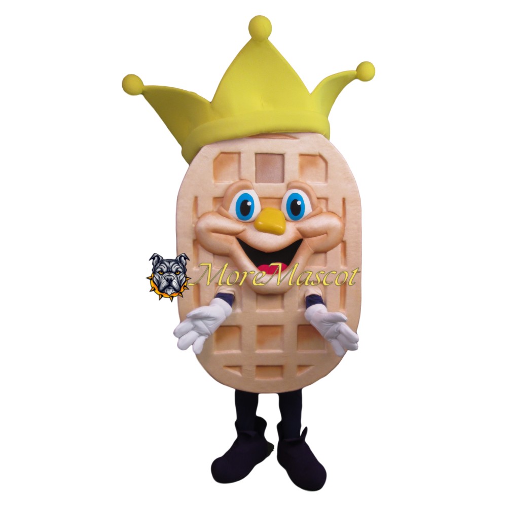Crown Waffle Mascot Costume
