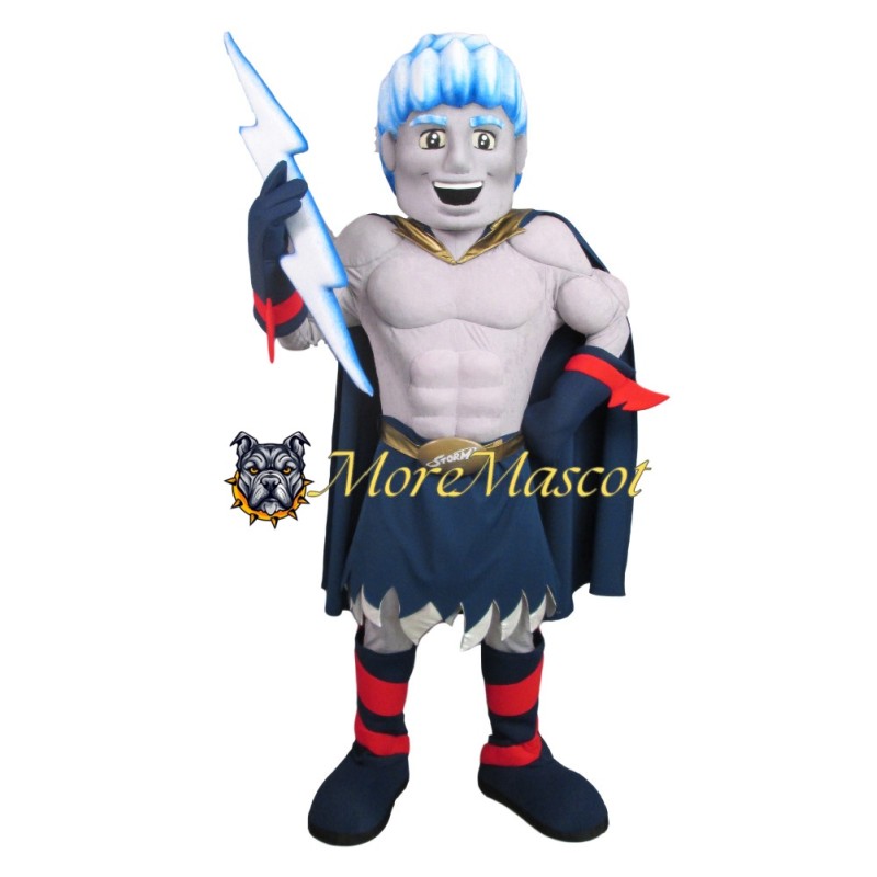 Muscle Storm Man Mascot Costume