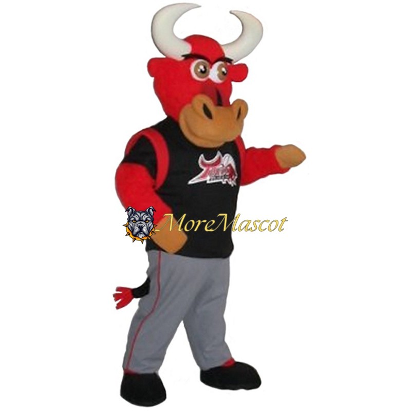 Adult Red Bull Mascot Costume